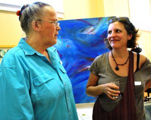  Grace Schust and Wendy Gouirand discuss Grace's paintings.